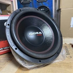 New 12" Genius Audio 2000w Max Power Dual 4 ohm Car Audio Subwoofer  $190 Each 