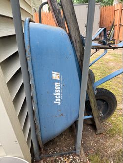 (2) JACKSON HEAVY DUTY WHEELBARROWS w/ SOLID TIRES