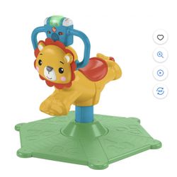Back to Fisher-Price Bounce & Spin Lion Stationary Ride-On Electronic Learning Toy for Toddlers