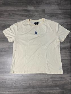 Pro Standard Los Angeles Dodgers LA Logo Beige/Blue Short Sleeve T-Shirt 2XL
