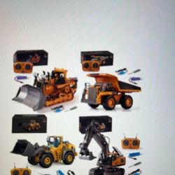 Alloy Metal 4 Piece RC Excavator Set