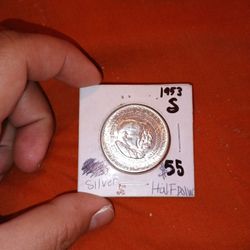Moneda De Medio Dolar 1953s  De Plata