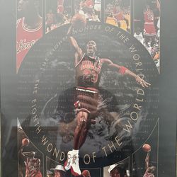 The 8th wonder of the world  Michael Jordan wall glass poster frame