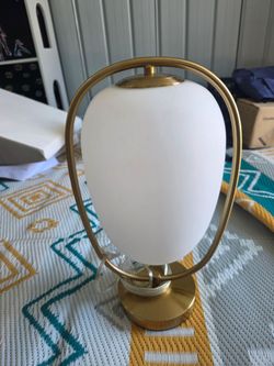 Modern Table Lamp with Brass Frame