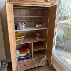 Solid Wood Armoire Very Good Condition