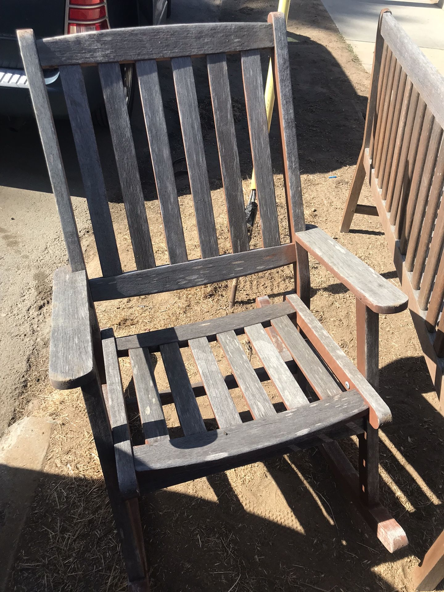 Teak Rocking Chair Solid Wood