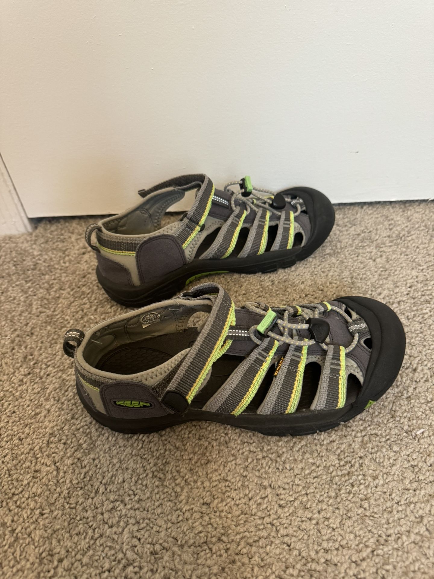 Women's Keen Sandals size 6 Grey Green Yellow Strappy Top