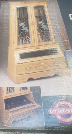 Vintage real wood gun cabinet