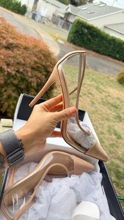 Brand New Fashion Nova Nude Clear Stiletto Heels