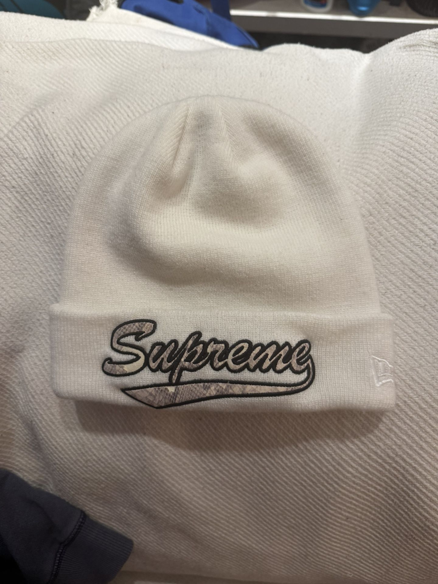 Supreme White Beanie