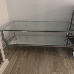 Both Tables, Mirror And Wall Shelves