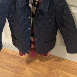 Burberry Dress And Quilted Jacket  Size 10