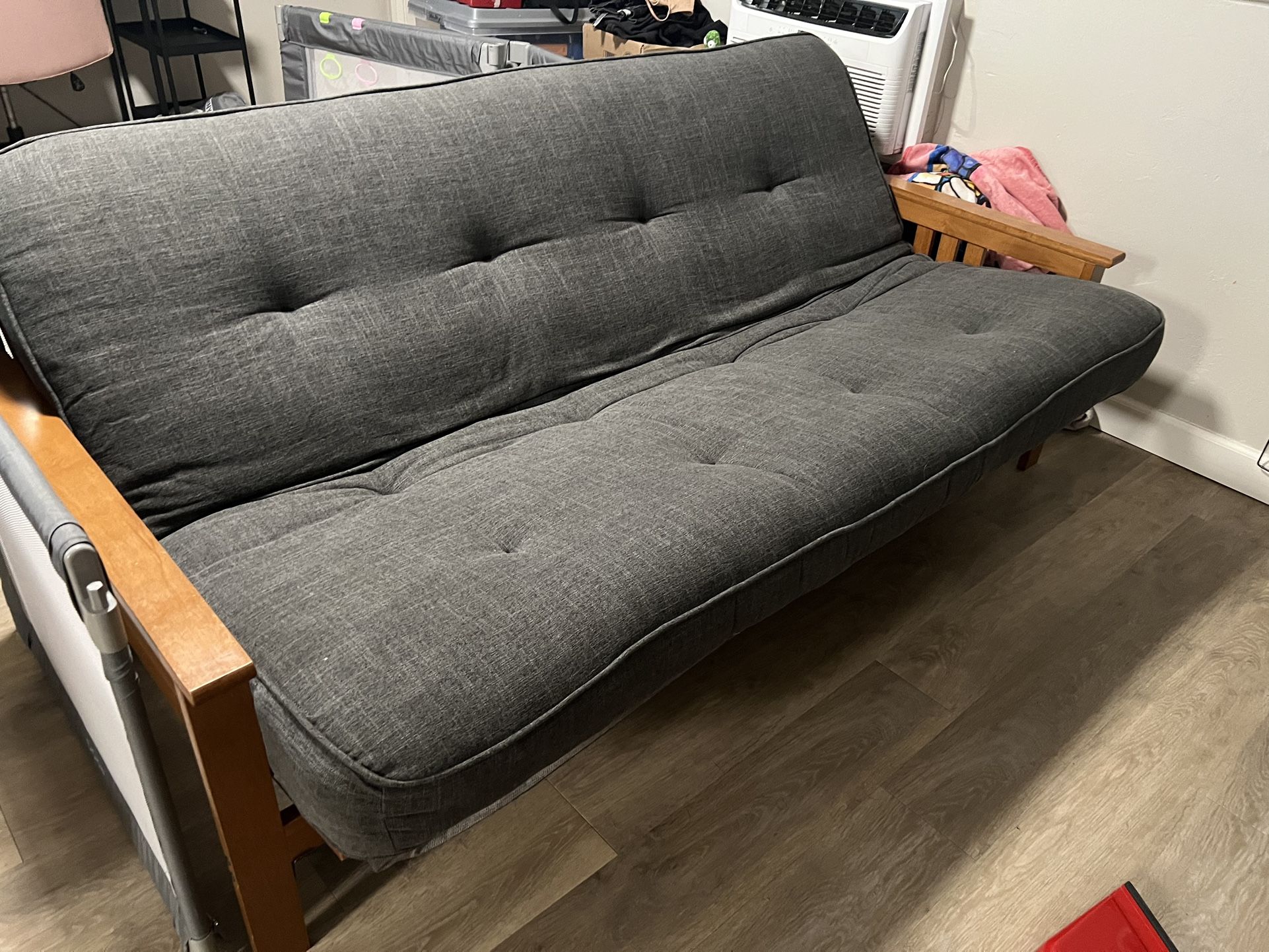 Kodiak Futon with Charcoal Grey Mattress - Excellent Condition!