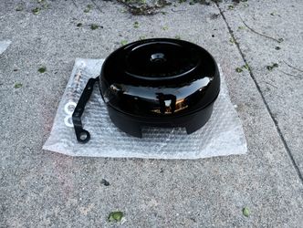 HARLEY DAVIDSON OEM ROUND BLACK AIR CLEANER COVER & BACKING PLATE