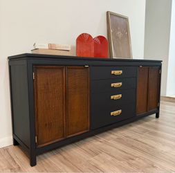 Professional Restored Credenza / Buffet
 73”L x 18”W x 32”H