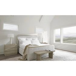 Bernhardt Arcadia Nightstand | Clay Oak Finish | Soft-Close Drawers + USB Charging | Retail $2,080