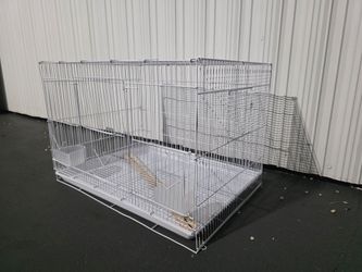 White Wire Bird Breeding Cage