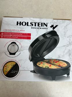 New Holstein Housewares 2-section electric omelette maker .