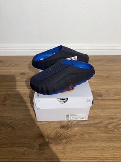 nike mind 001 slides — blue, size 10