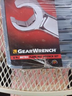 Gearwrench Specalty 6 PC. Metric Flare Nut Wrench Set. . Sku 81906. . . 12 Sizes
