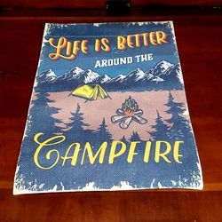 Backyard Burlap Yard Flag 12in x 18in 