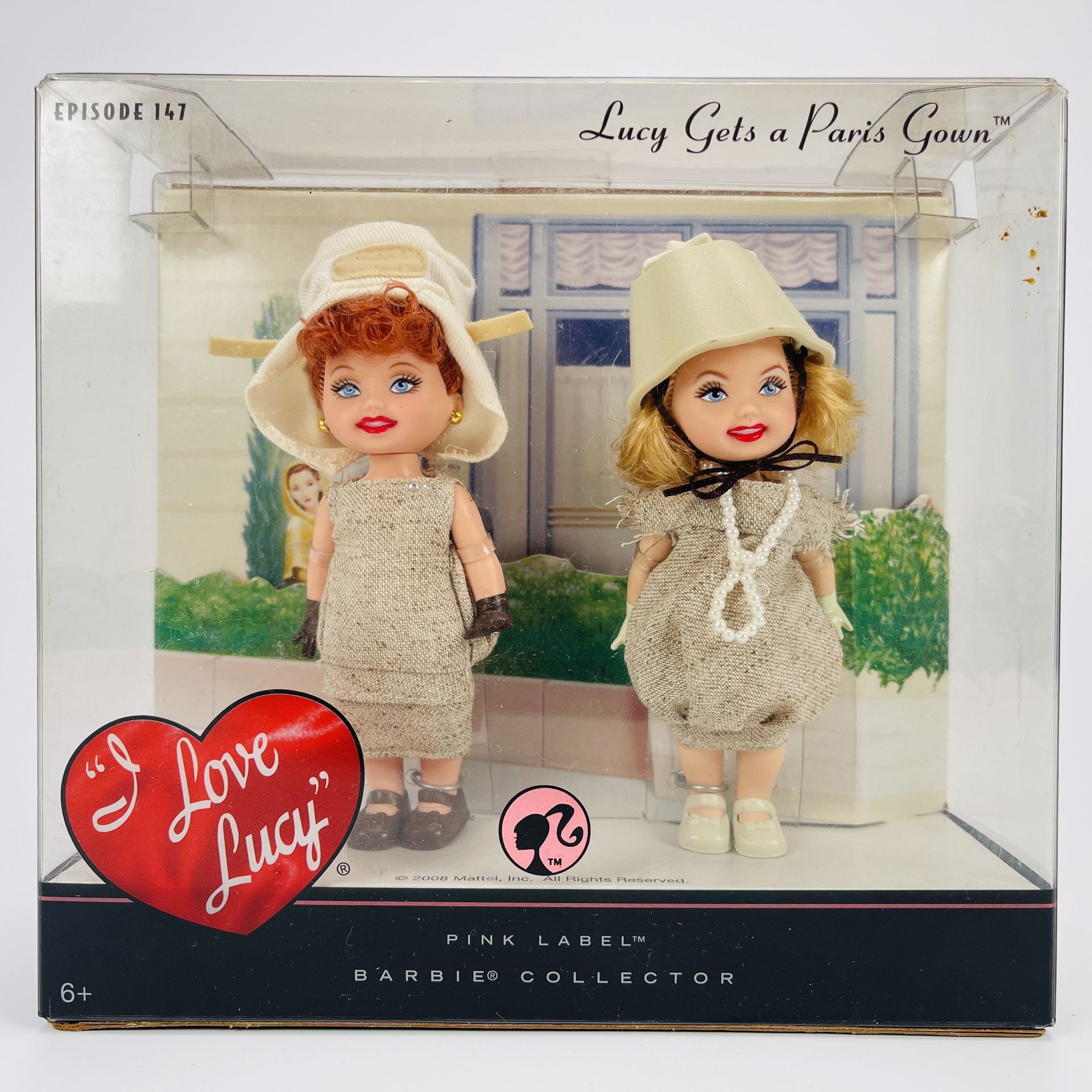 Barbie Collector Pink Label Kelly Doll Set Lucy Gets a Paris Gown 2008 Mattel
