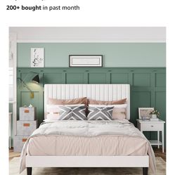 White Velvet Bed Frame (Full) 