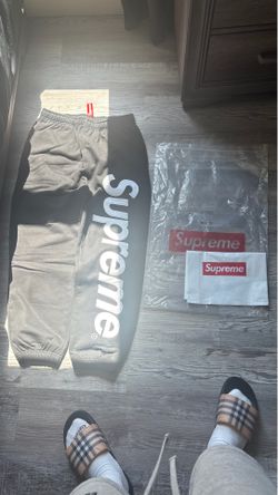 supreme sweats black size small