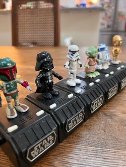 Star Wars Takara Tomy Electronic Dancing Music Figure Set 6-Piece Boba Vader Yoda