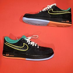 Nike Air Force 1 Low '07 SE - black, orange, green, and white