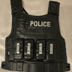 Halloween Plastic Police Vest 