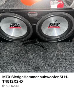 MTX SledgeHammer subwoofer SLH-T4512X2-D &  Alpine PDX-2.150 2-Channel Digital Power Amplifier Car Audio Used JP (SET)