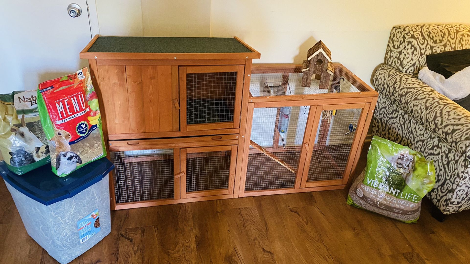 Rabbit Hutch And Supplies