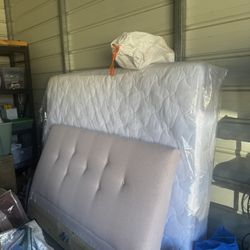 IKEA Pink Bed Frame And Queen Bed 