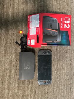 Nintendo switch 2 with case, screen protector and cyberpunk