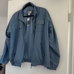 Blue Bomber Jacket Size Medium 