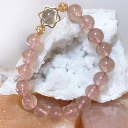 Bracelet Strawberry Crystal Bracelet Moonstone True crystal.