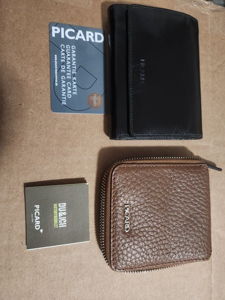 2 Brand New Authentic Picard Wallets