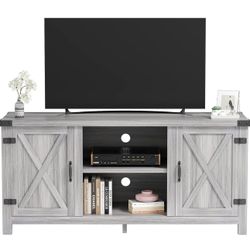 Grey Wash Tv Stand Console In Box New 