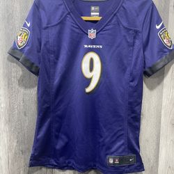 Nike On Field Baltimore Ravens Justin Tucker #9 Purple Men’s Jersey Size Med