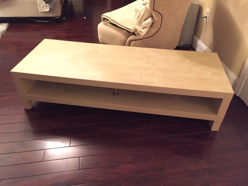 IKEA birch coffee table or entertainment tv stand