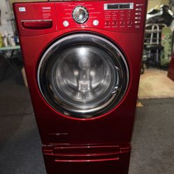 LG Washer & Dryer both w/ bottom storage -like new