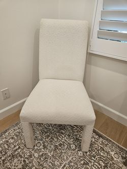 Lovely white upholstered dining chair