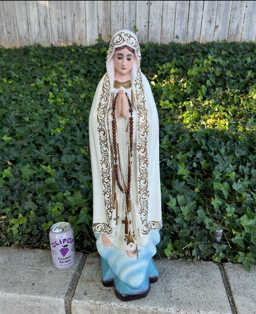 Vintage Our Lady Of Fatima Statue