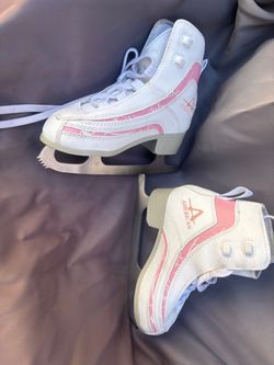 American Figure Ice Skates White Pink