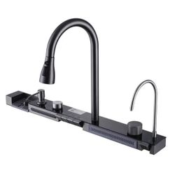 Smart Multifunctional Integrated Kitchen Waterfall Faucet System w/ LED Display