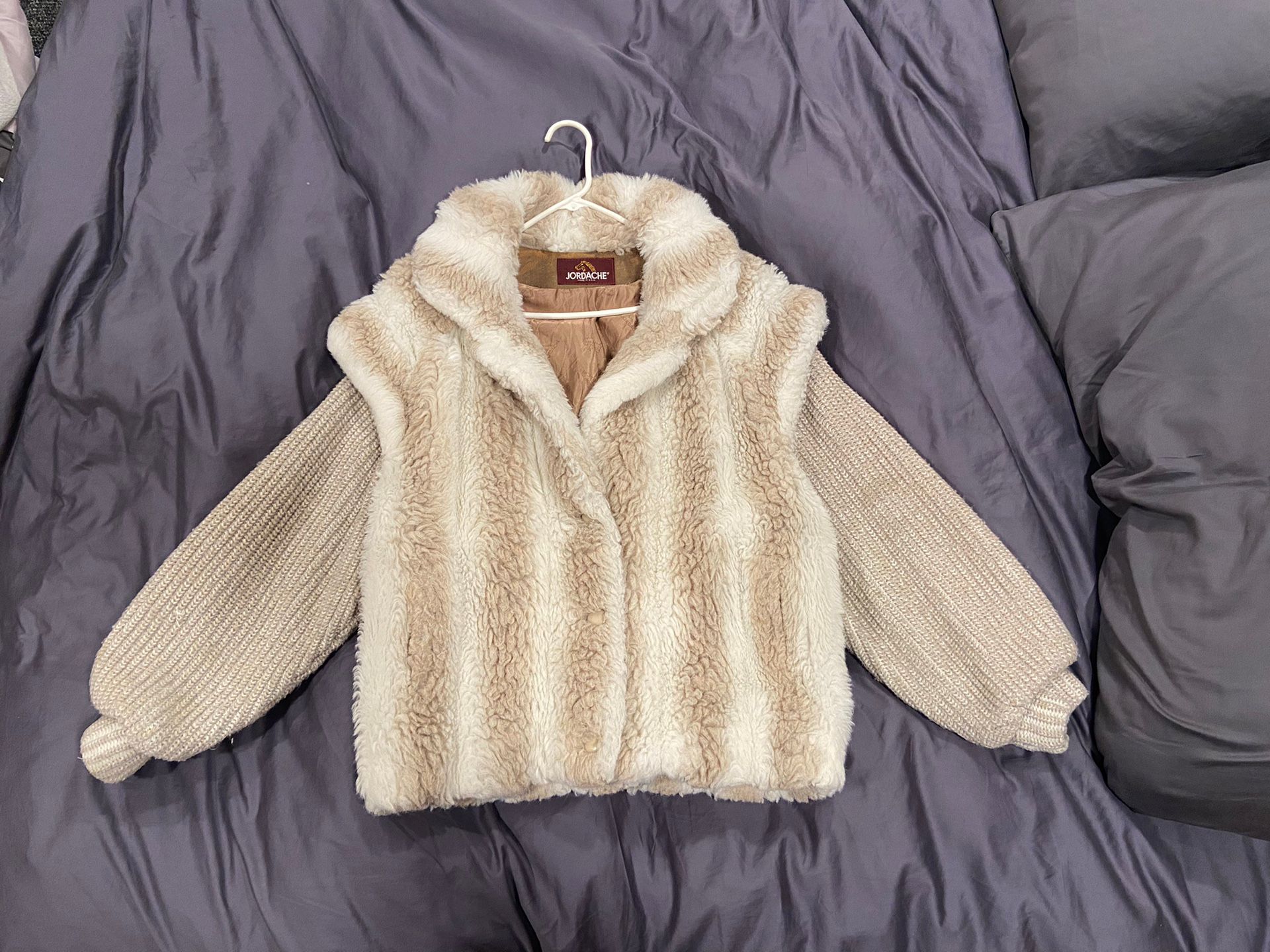 Fur Coat West long white