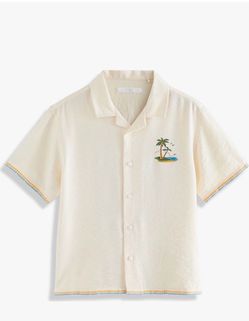 Next Kids Camp Collar Embroidered Shirt 4 years