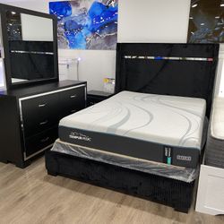BEAUTIFUL 5PC BEDROOM SET WITH FREE NIGHTSTAND ON SALE NOW STARTING @$899 JUEGO DE CUARTO CAMA TOCADOR ESPEJO EN VENTA !!!***