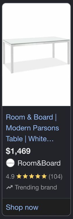 White Glass Table 33x71